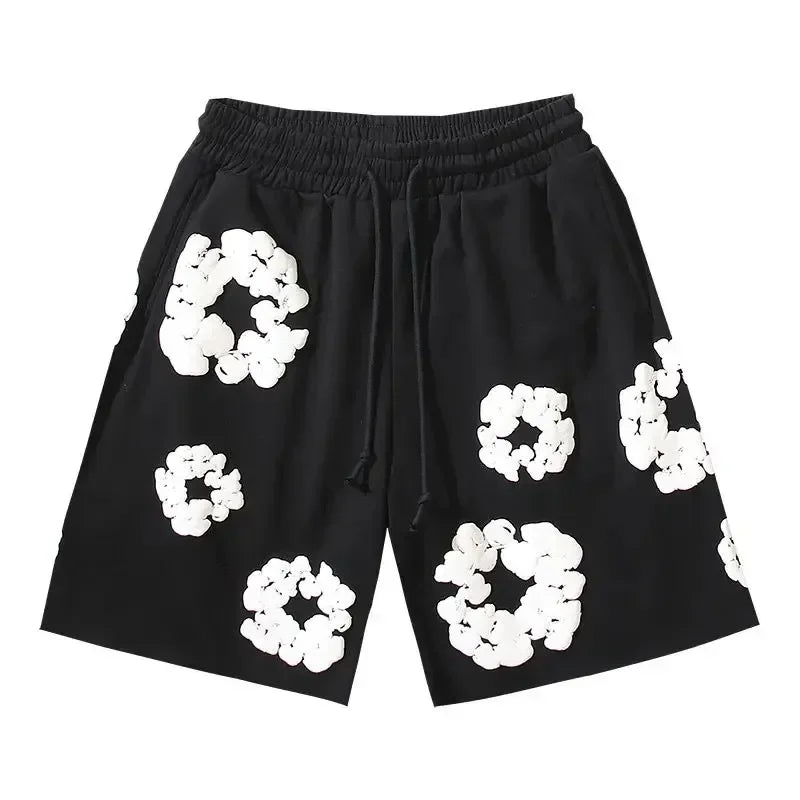 2025 New Men's Quick-drying Shorts American Kapok Printing Trend Fashionable and Comfortable Casual Breathable Y2K Shorts