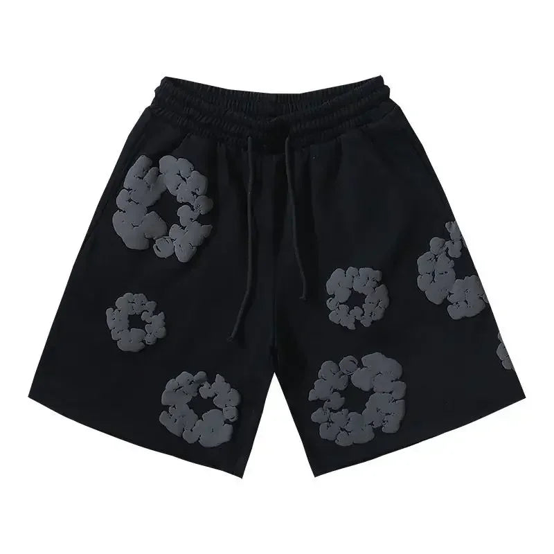2025 New Men's Quick-drying Shorts American Kapok Printing Trend Fashionable and Comfortable Casual Breathable Y2K Shorts