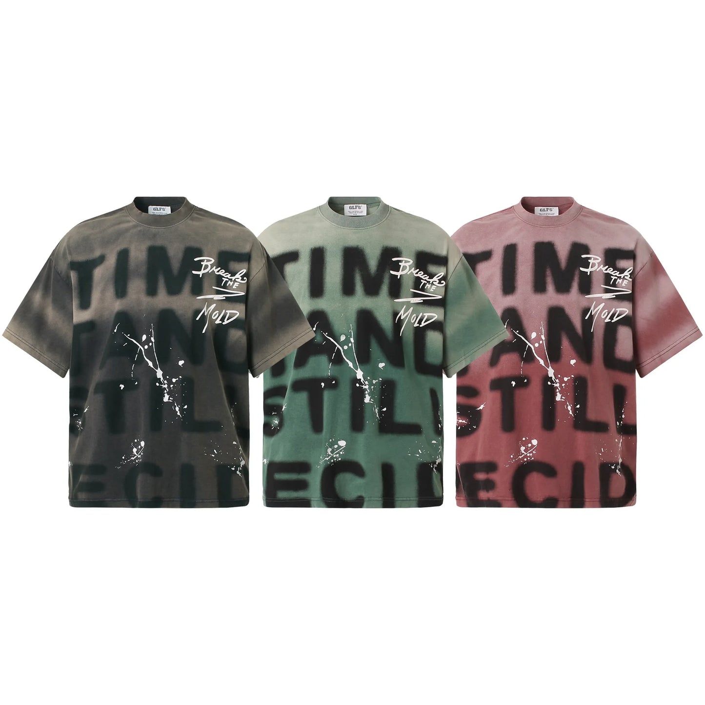 Hip Hop T-Shirt Men Streetwear 2025 Letter Graffiti Tie Dye T Shirt Harajuku Cotton Unisex Tops Tees Y2K Clothing