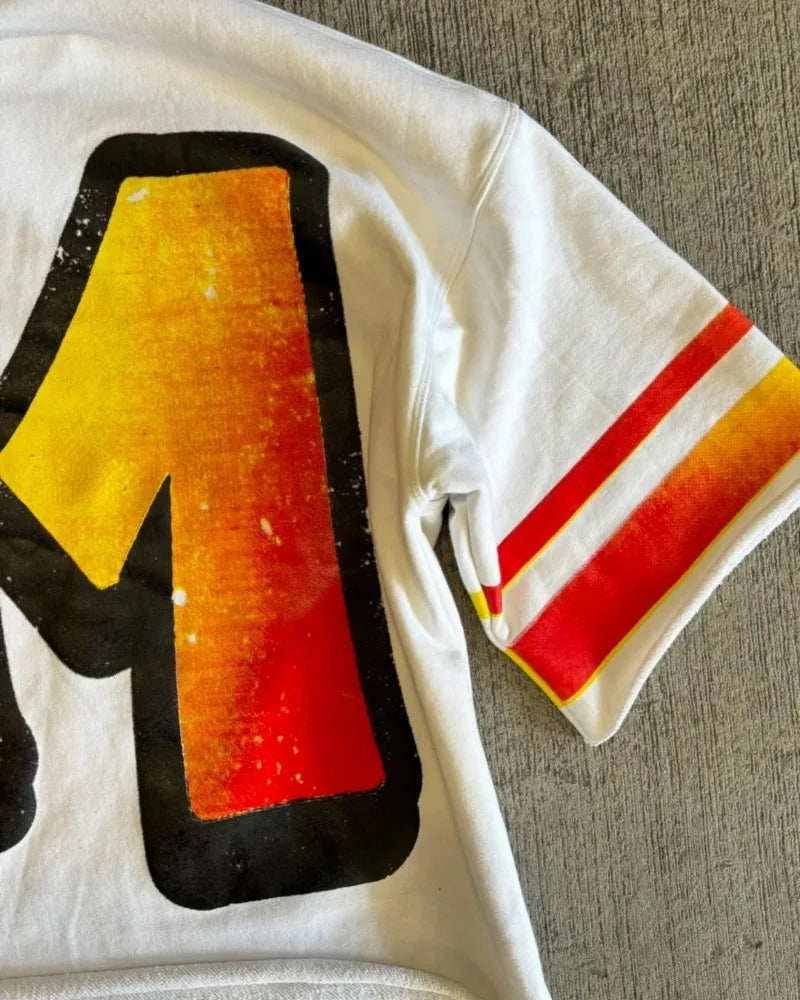 Harajuku Trendy High Street Clothing Fashion Anime Letter Print Half-sleeved Tops Men Y2k Loose Casual Oversized T-shirts Women