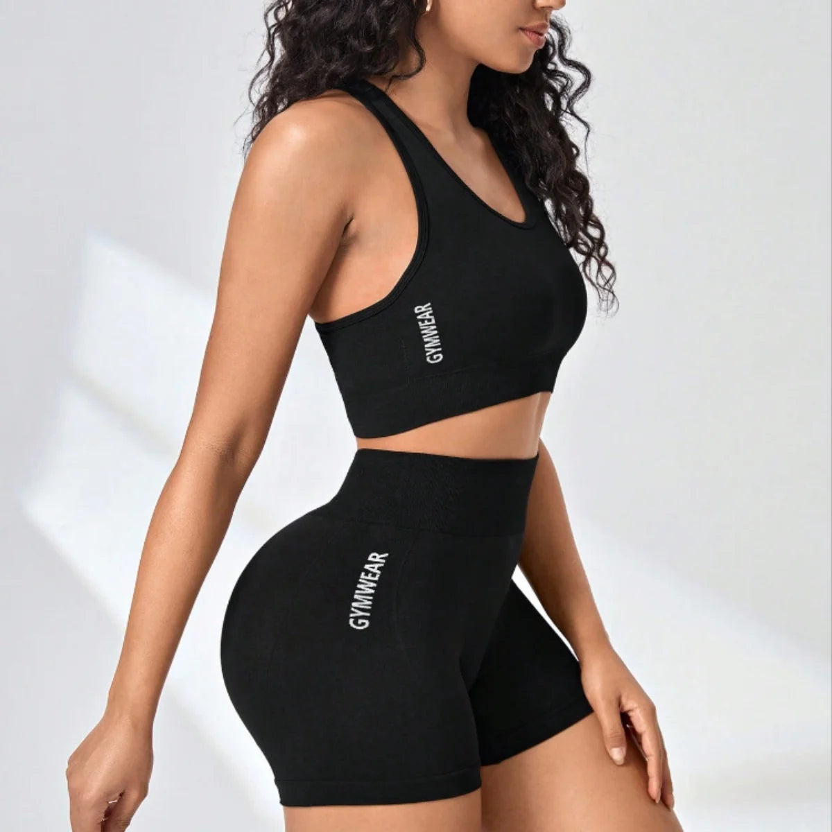 Seamless Printing High Elastic Sports Bra Underwear Yoga Suit Running Fitness Sports Two-piece Set