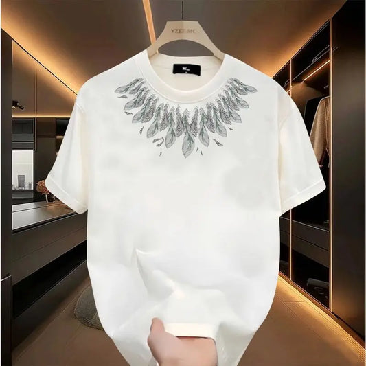 2025 Summer New Men T-shirt Men's Creative Printed Short Sleeve T shirt Male Cotton T-shirt Funny Cool Tee For Man Tops Clothing