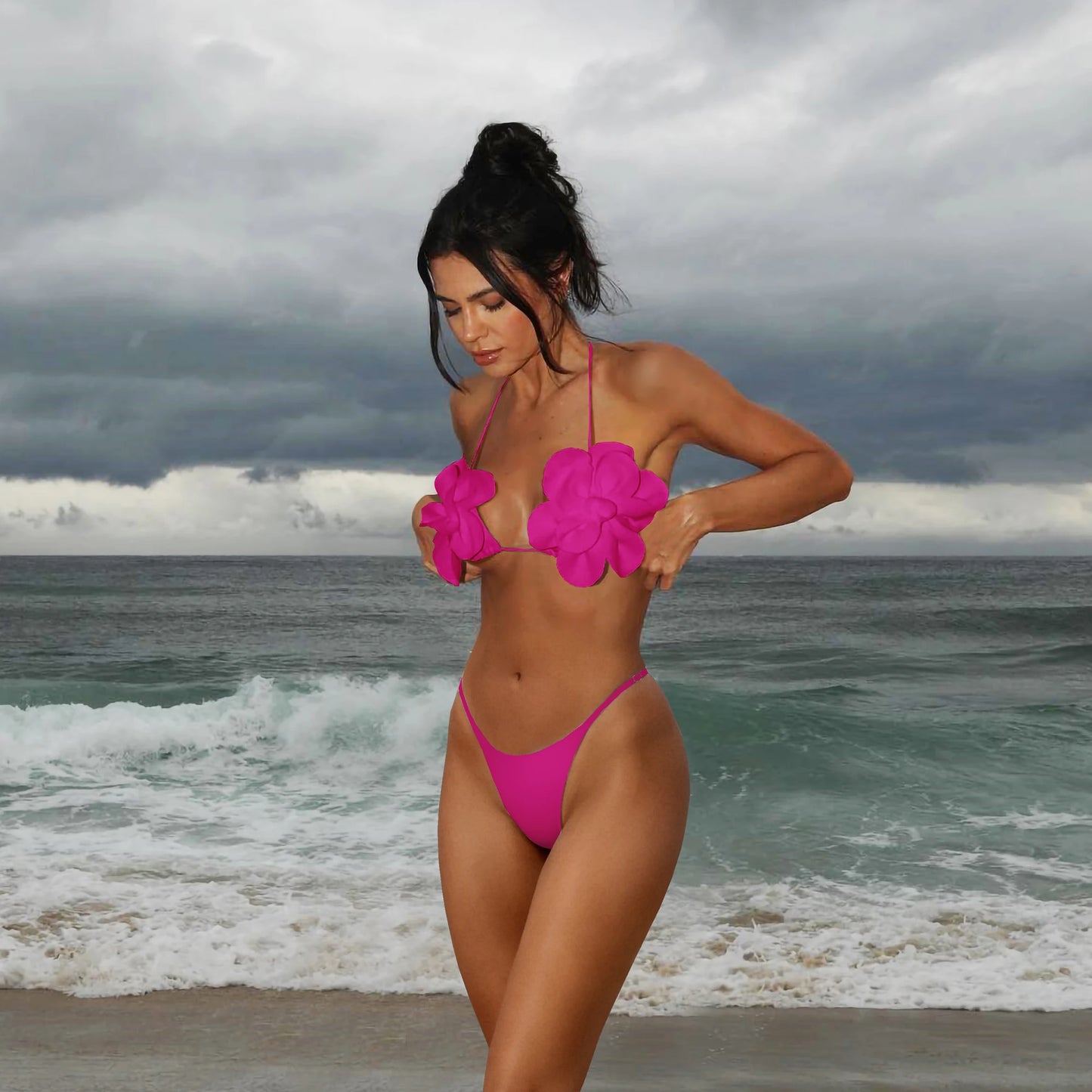 Sexy Bikini Swimsuit with Skirt Bandage Swimwear Women Brazilian Bikini 3 Pcs Bathing Suit A Line Skirt Summer Female