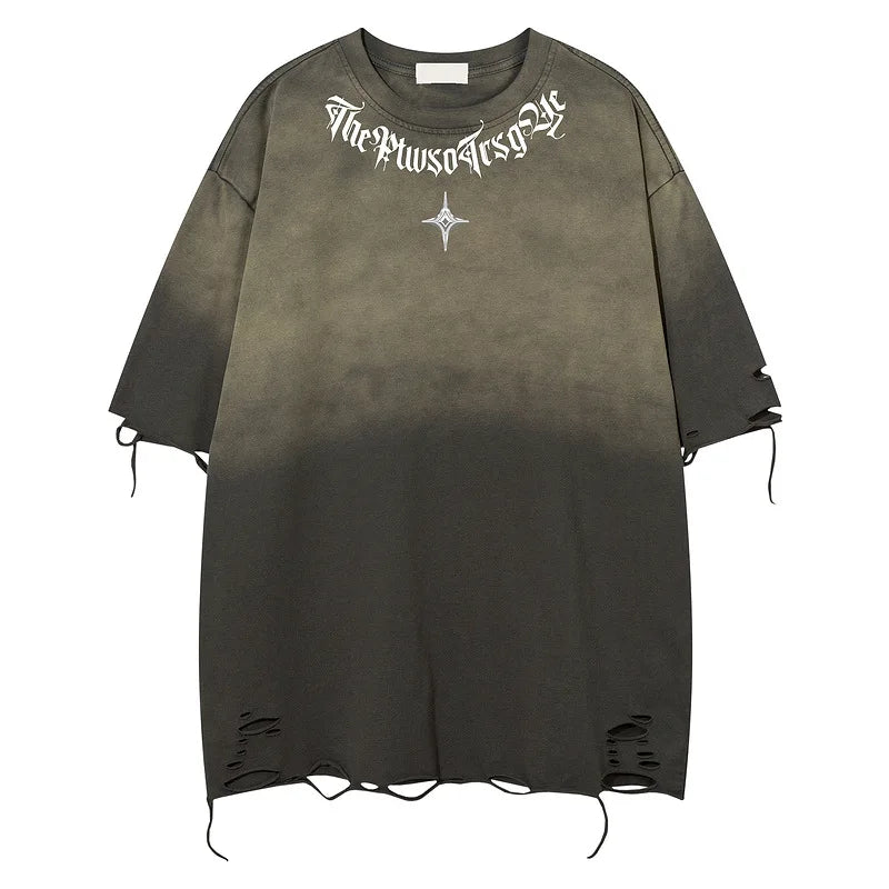 Men's Short  Sleeve T-Short Baggy Causal Oversize Summer Tops American Style High Street Fashion Heavy Pure Cotton T-shirt