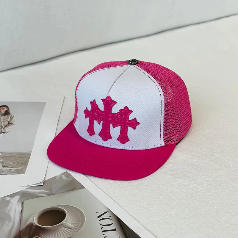 2025 New embroidered net cap for men and women outdoor sun protection baseball cap, versatile for spring and summer baseball cap