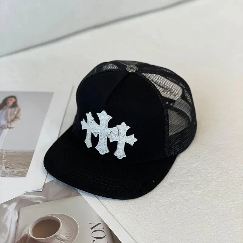 2025 New embroidered net cap for men and women outdoor sun protection baseball cap, versatile for spring and summer baseball cap